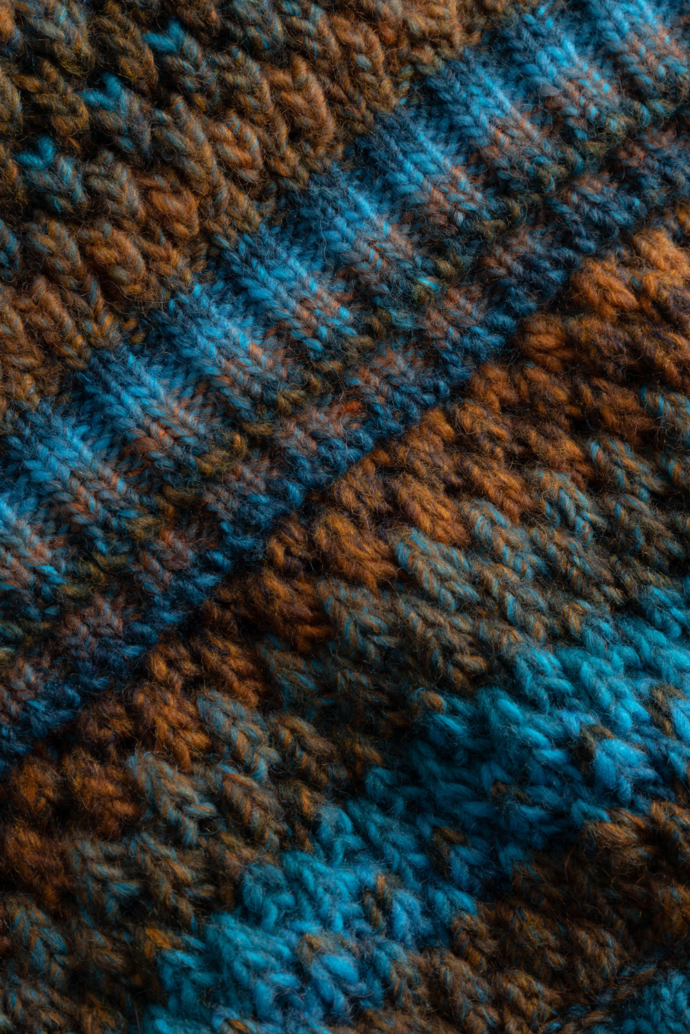Gio Knit Vest Turquoise Brown Mix