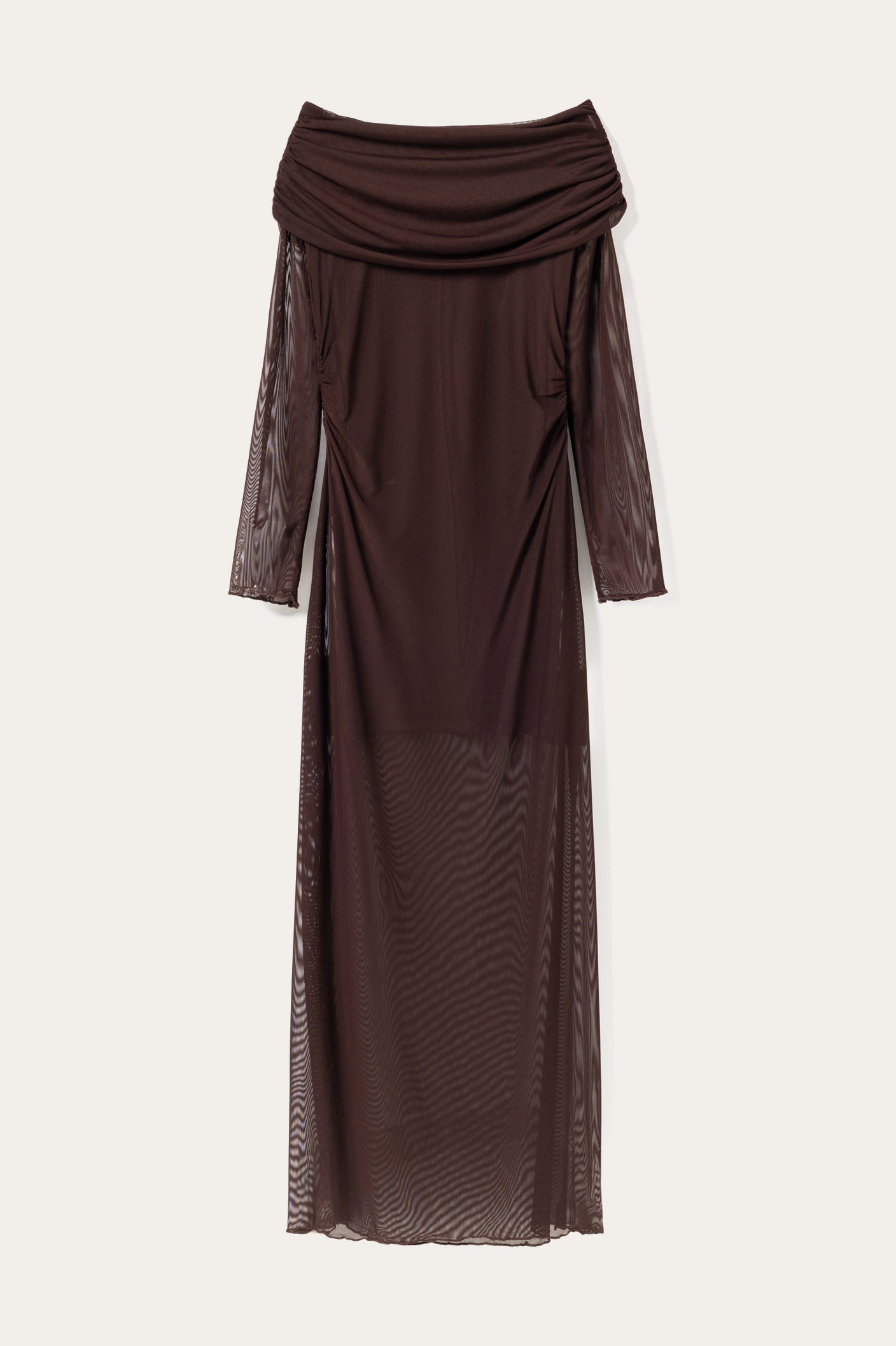 N-Melani LS Dress Dark Chocolate