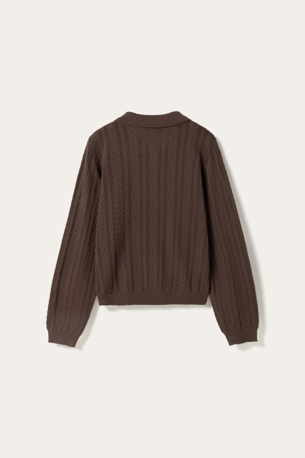 N-Mecca LS Knit Polo Coffee