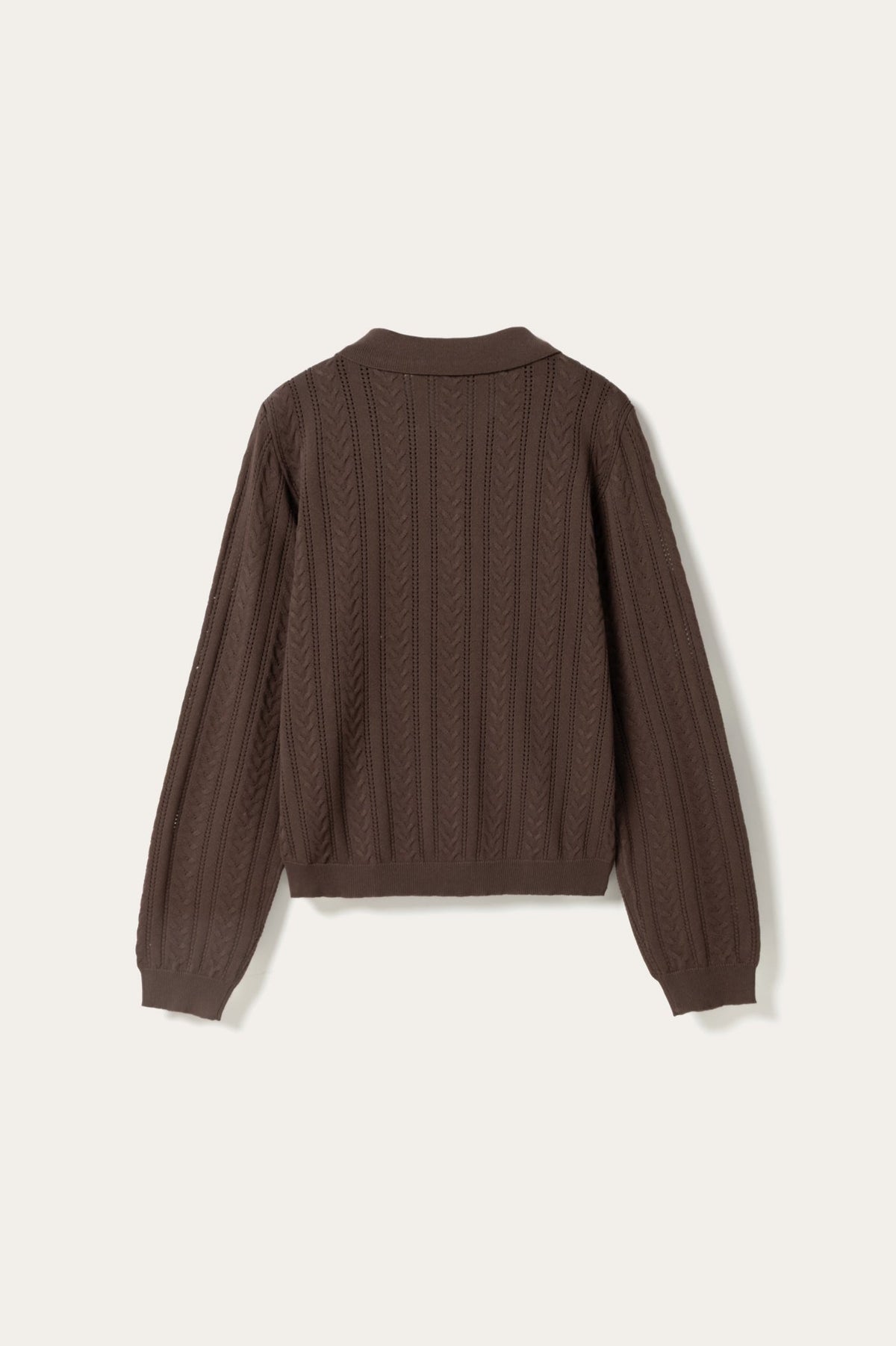 N-Mecca LS Knit Polo Coffee