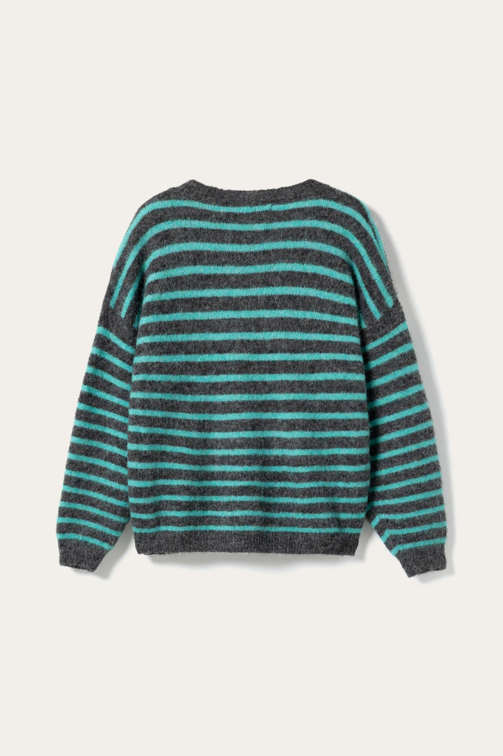 N-Mafaldane Knit Grey Turquoise Stripe