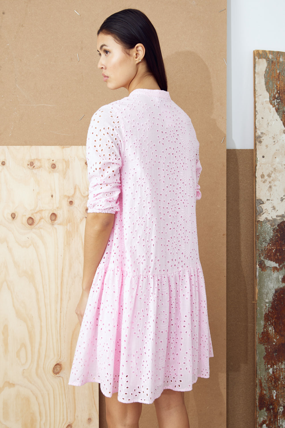 Imogene Dress Cotton Anglaise Light Pink