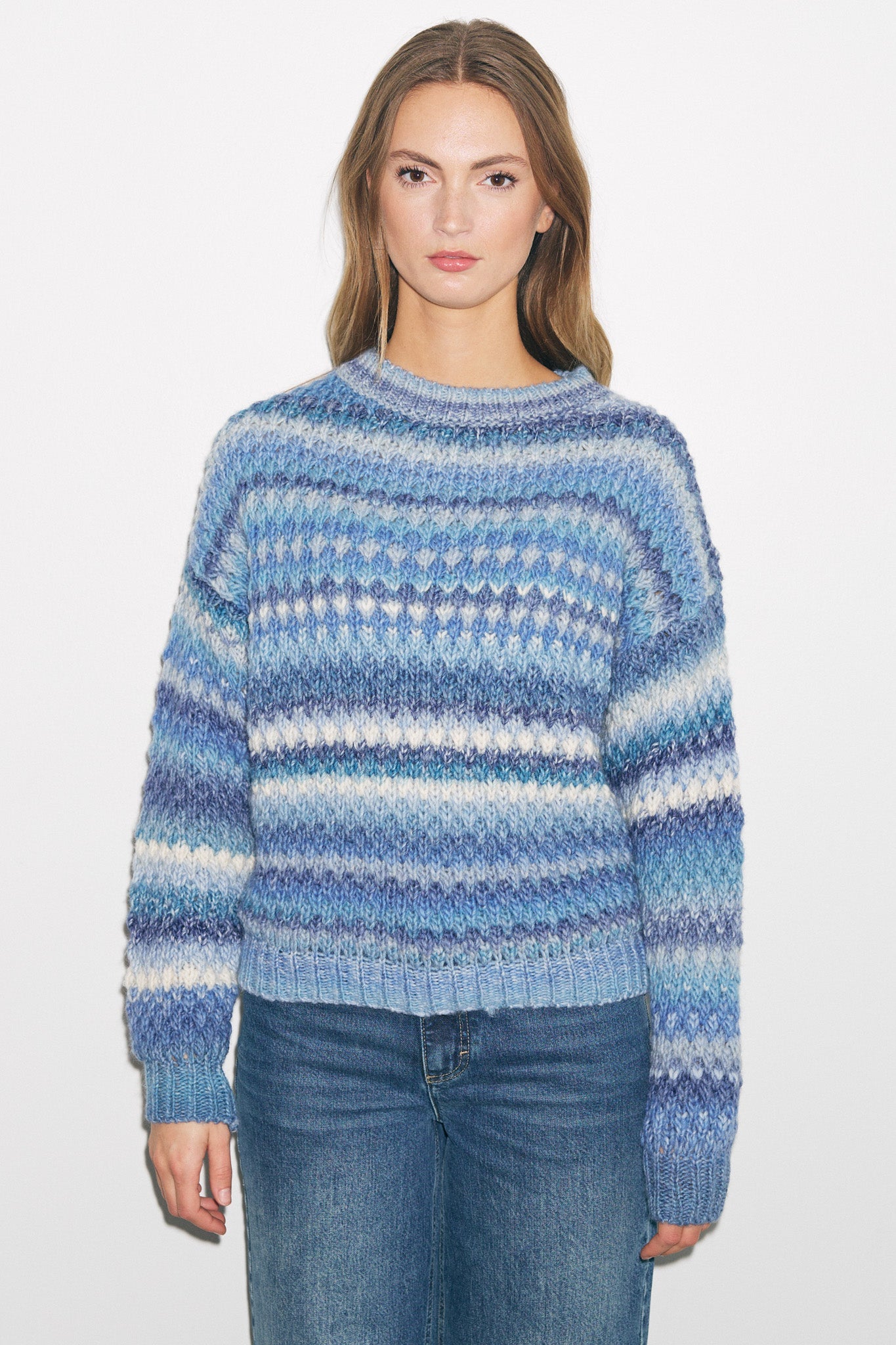 Gio Knit Sweater Sky Mix