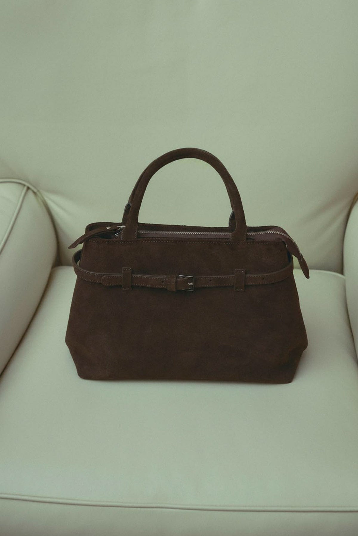 Macie Bag Real Suede Chocolate
