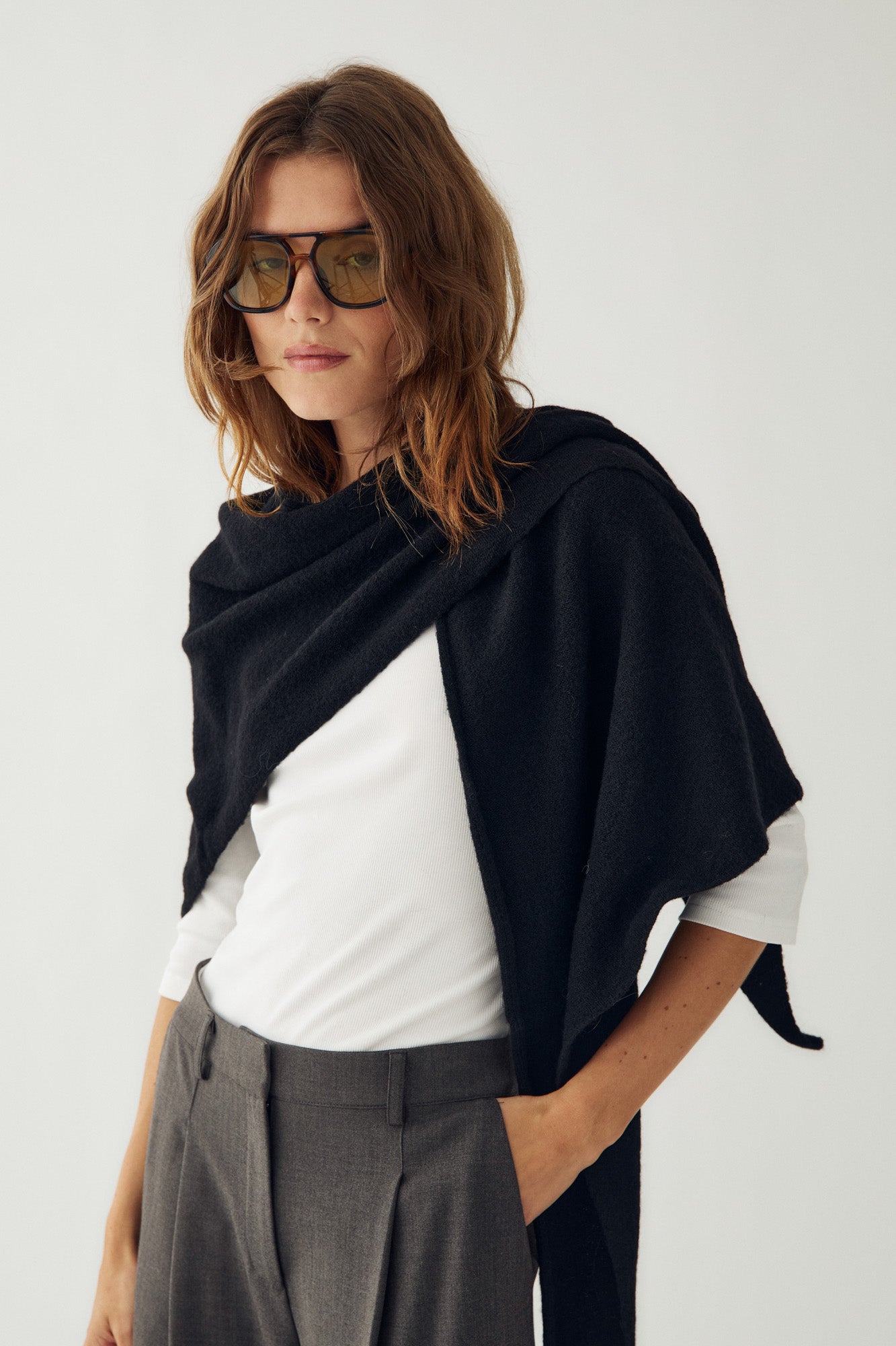 N-Loena Knit Scarf Black