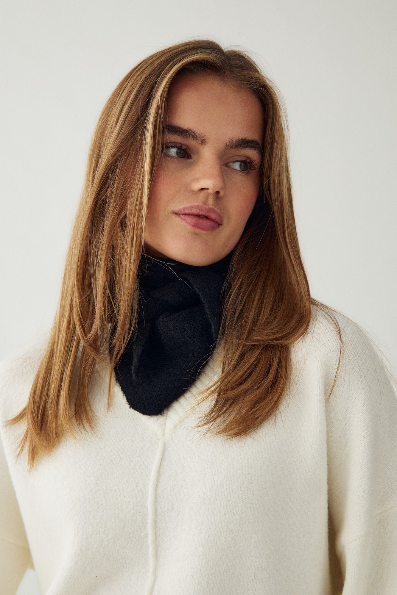 N-Loenetta Knit Scarf Black