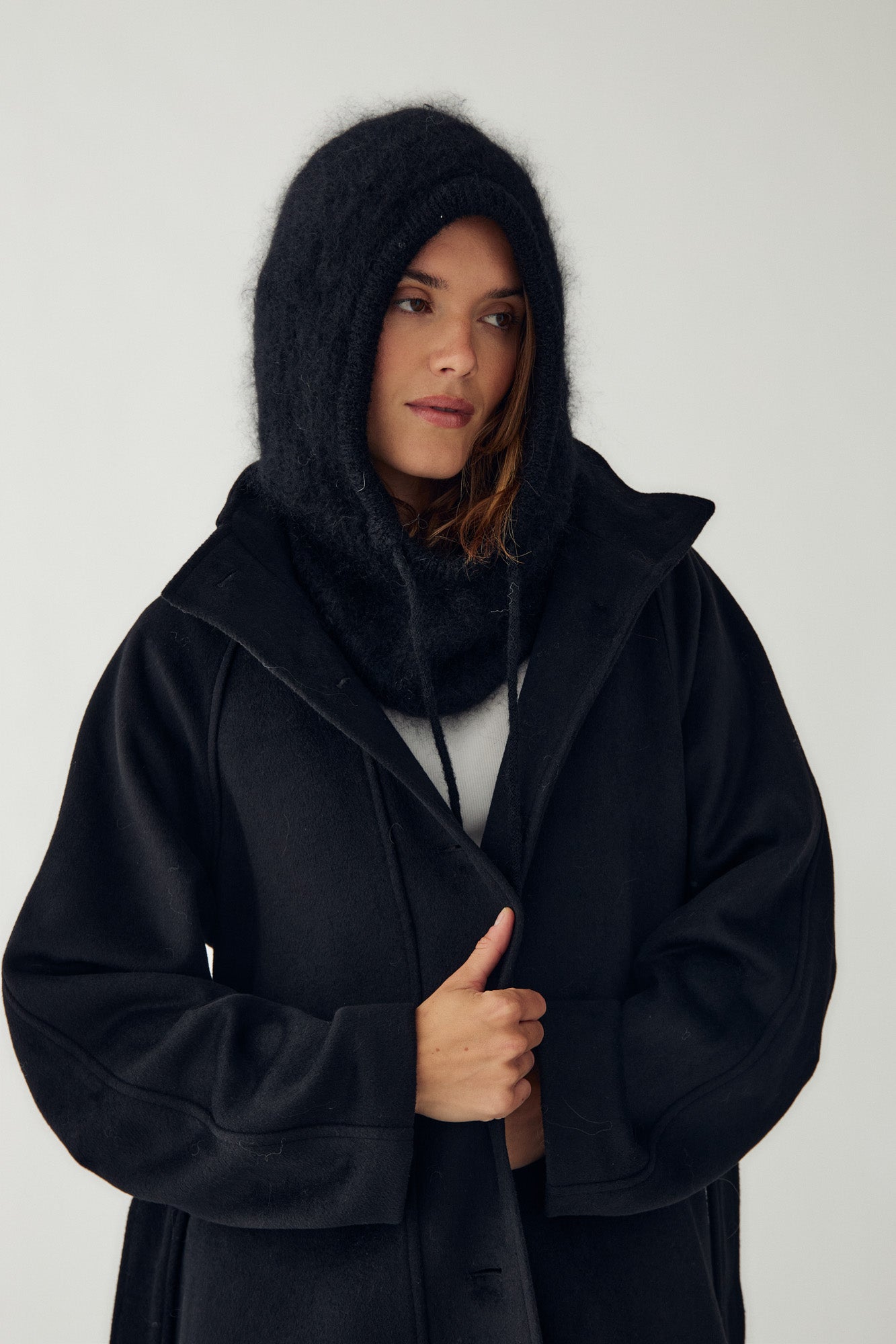 N-Merle Knit Balaclava Black
