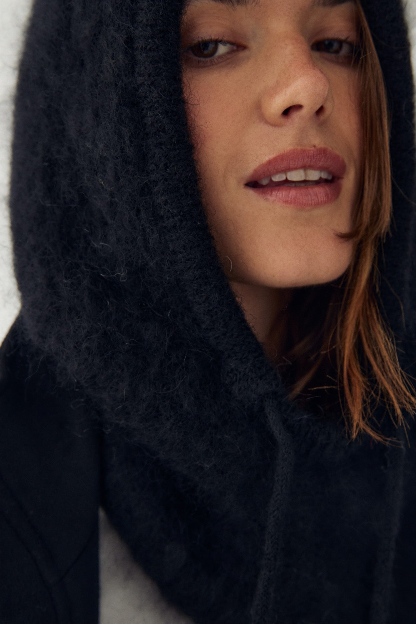 N-Merle Knit Balaclava Black
