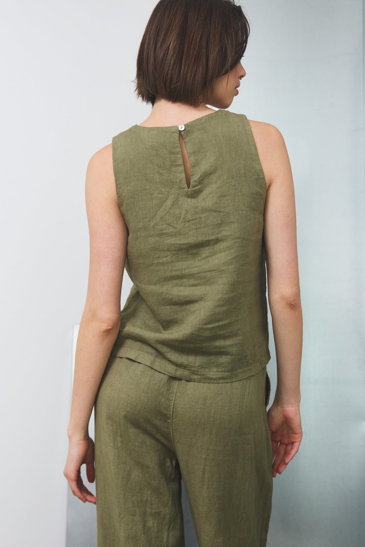 Samira Linen Blouse Khaki