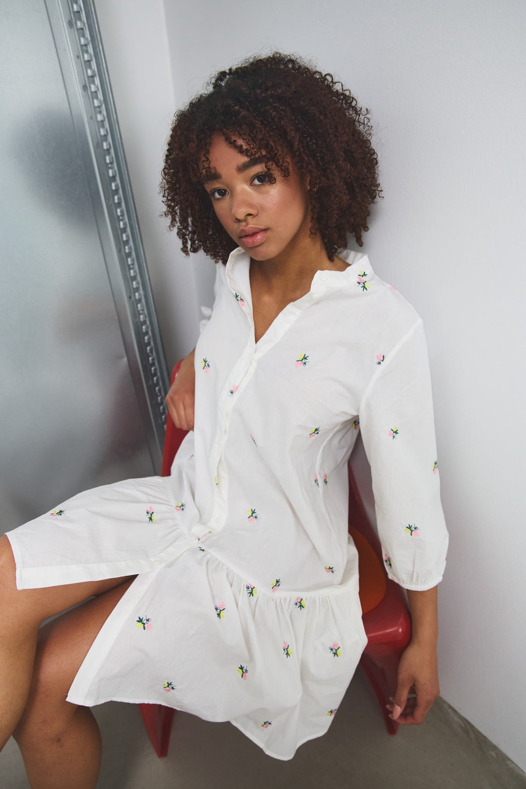 Imogene Dress White Embroidery