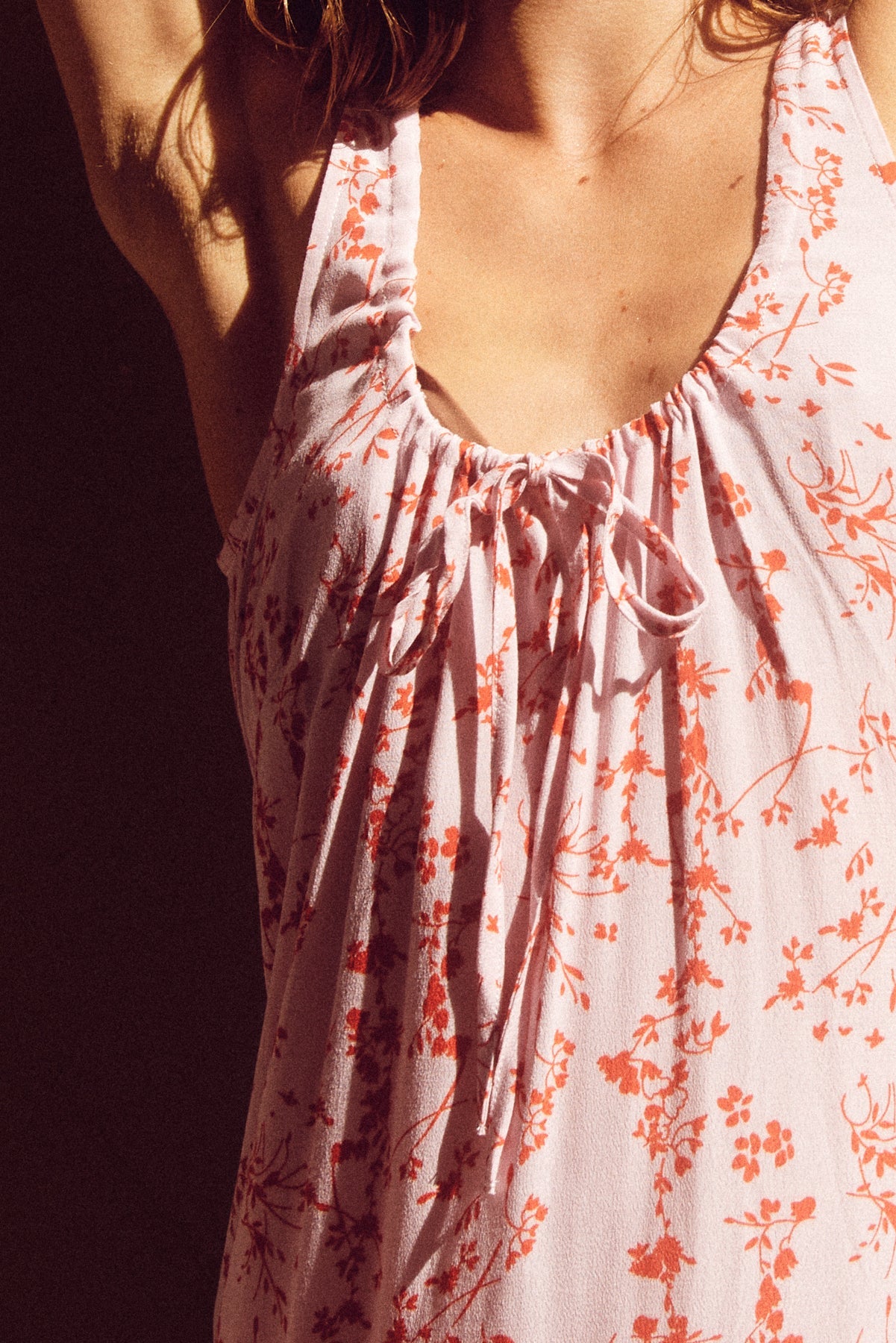 Sofia Dress Rose/Red Flower